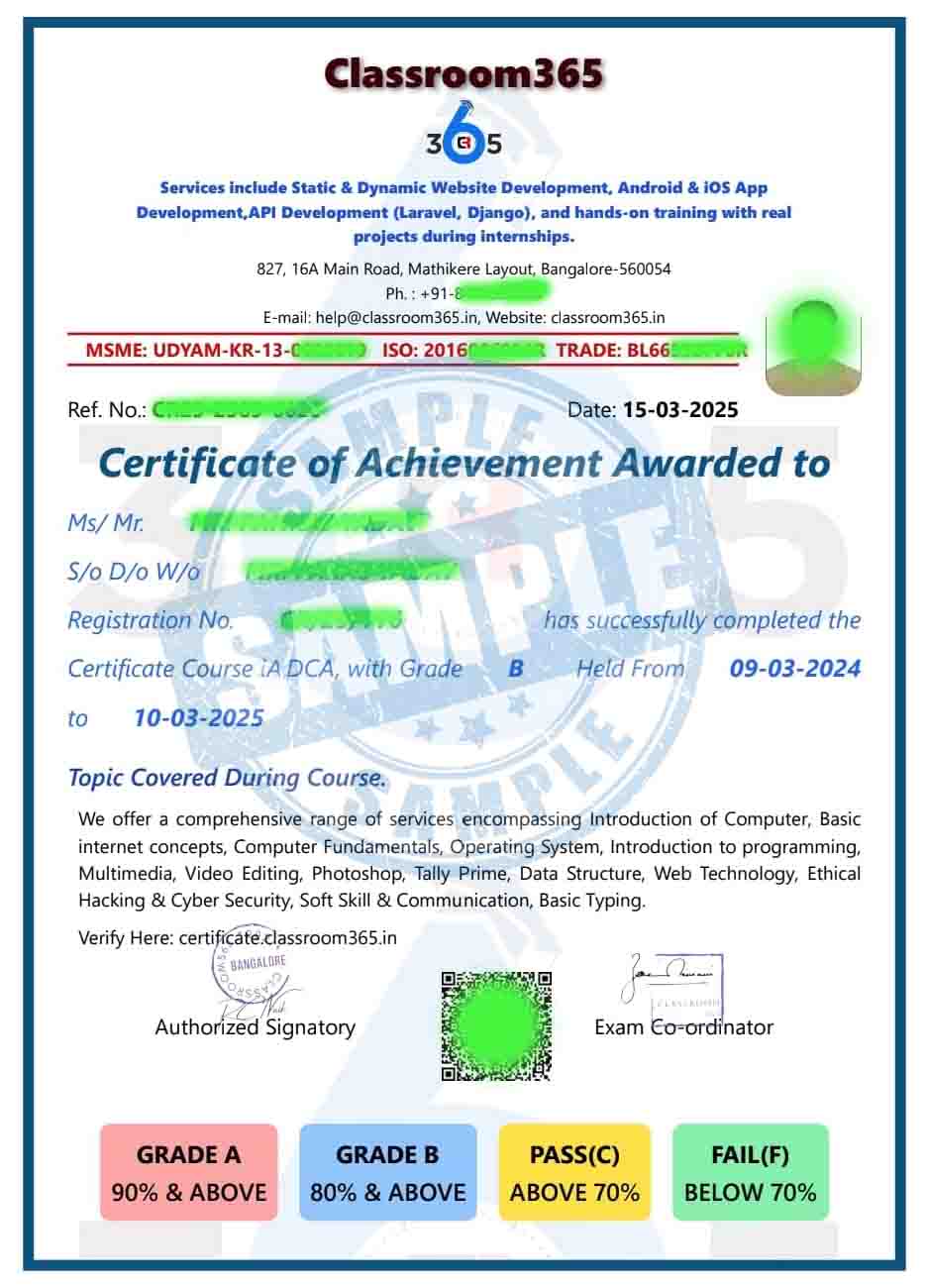 ADCA Certificate
